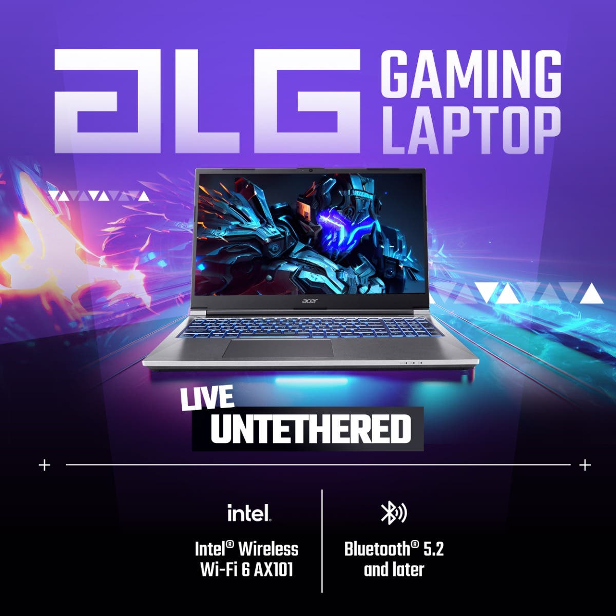 ACER ALG GAMING LAPTOP, INTEL CORE I5 12TH GEN-12450H PROCESSOR, NVIDIA GEFORCE RTX 2050 - 4GB(16GB RAM/512GB SSD)FULL HD DISPLAY, 39.6 CM (15.6"), 144HZ, WINDOWS 11 HOME, MSO, STEEL GRAY, 1.99KG, AL15G-52, BACKLIT KEYBOARD