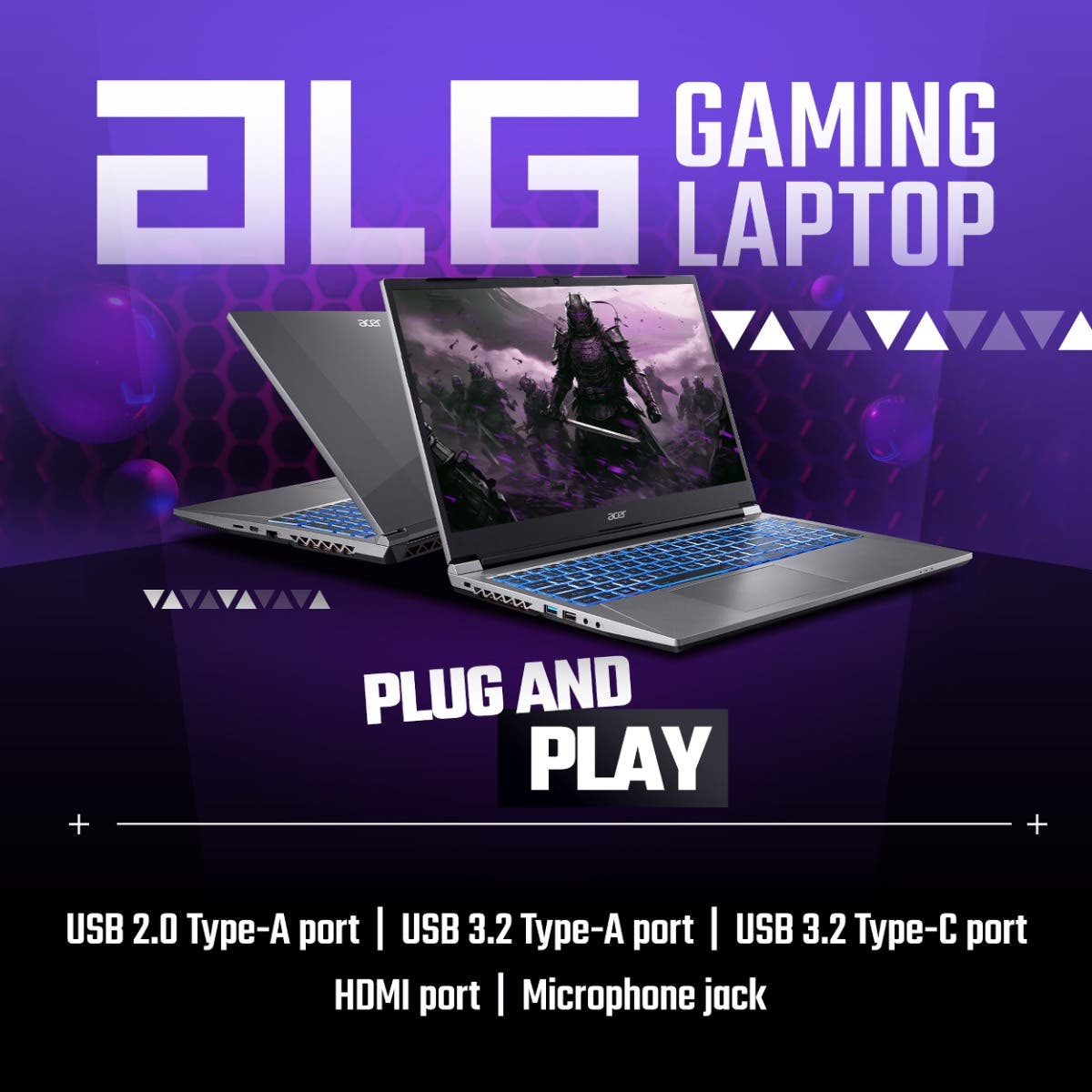 ACER ALG GAMING LAPTOP, INTEL CORE I5 12TH GEN-12450H PROCESSOR, NVIDIA GEFORCE RTX 2050 - 4GB(16GB RAM/512GB SSD)FULL HD DISPLAY, 39.6 CM (15.6"), 144HZ, WINDOWS 11 HOME, MSO, STEEL GRAY, 1.99KG, AL15G-52, BACKLIT KEYBOARD