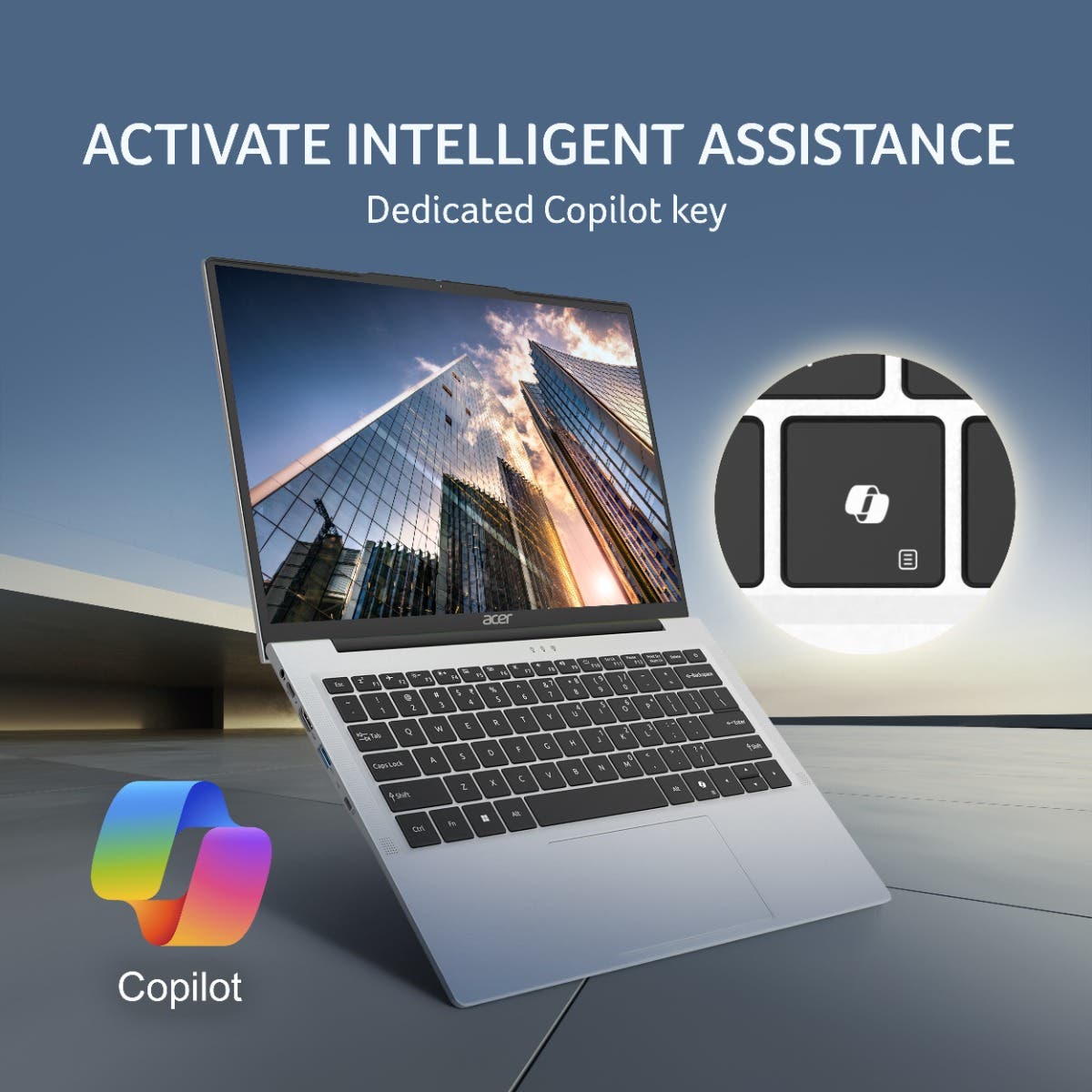 Acer Aspire 14 UN.36CSI.009, Intel Core 5 210H, Windows 11 Home, MS Office, 16GB RAM, 512GB SSD, 14 inch, Silver, Backlit Keyboard, AS14H-53, 1.44 kg Thin and Light Laptop