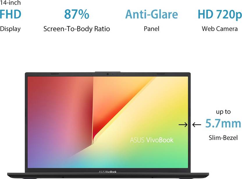 ASUS VIVOBOOK 14 INTEL CORE I5 10TH GEN 10210U - (8 GB/1 TB HDD/256 GB SSD/WINDOWS 10 HOME) X412FA-EK512T THIN AND LIGHT LAPTOP  (14 INCH, SLATE GREY, 1.50 KG)
