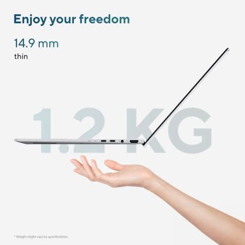ASUS Zenbook 14 UX3405CA-QL1507WS, Intel Core Ultra 5 225H, 16GB RAM, 512GB SSD, Intel Arc Graphics, 14 inch OLED Touch FHD+, Windows 11 Home, Office Home 2024, M365 Basic-1 Year Validity, Thin and Light AI Laptop, 1 Year(s) Warranty, Grey