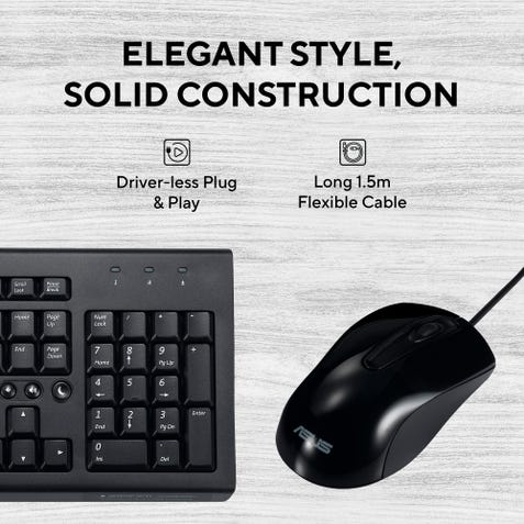 ASUS Keyboard and Mouse Set U2000 (Wired)
