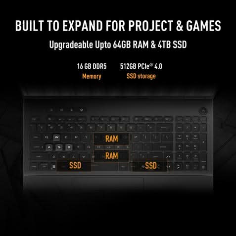 ASUS TUF Gaming A16 FA608UMI-TU288WS, AMD Ryzen 7 260, RTX 5060 GPU, 16GB RAM, 512GB SSD, 16 inch FHD+, Windows 11 Home, Office Home 2024, M365 Basic-1 Year Validity, Gaming Laptop, 1 Year(s) Warranty, Grey