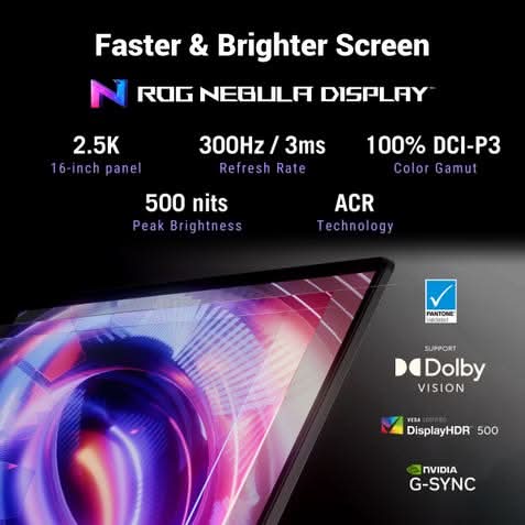 ASUS ROG Strix G16 G615JHR-TS144WS, Intel Core i7 14650HX, 16GB RAM, 1TB SSD, RTX 5050 GPU, 16 inch 2.5K resolution, Windows 11 Home, Office Home 2024 ,M365 Basic-1 Year Validity, Gaming Laptop, 1 Year(s), GREY Warranty