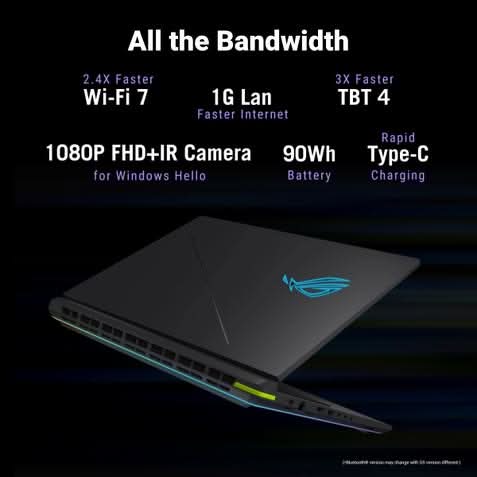 ASUS ROG Strix G16 G615JHR-TS144WS, Intel Core i7 14650HX, 16GB RAM, 1TB SSD, RTX 5050 GPU, 16 inch 2.5K resolution, Windows 11 Home, Office Home 2024 ,M365 Basic-1 Year Validity, Gaming Laptop, 1 Year(s), GREY Warranty