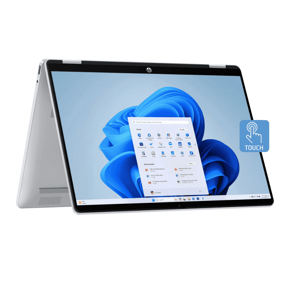 HP OmniBook 5 Flip 14-FP0690TU 14 Inch WUXGA Touch 2-in-1 Laptop, Intel Core 7 150U, 16GB RAM, 1TB SSD, Windows 11 Home, Microsoft Office 2024, Silver