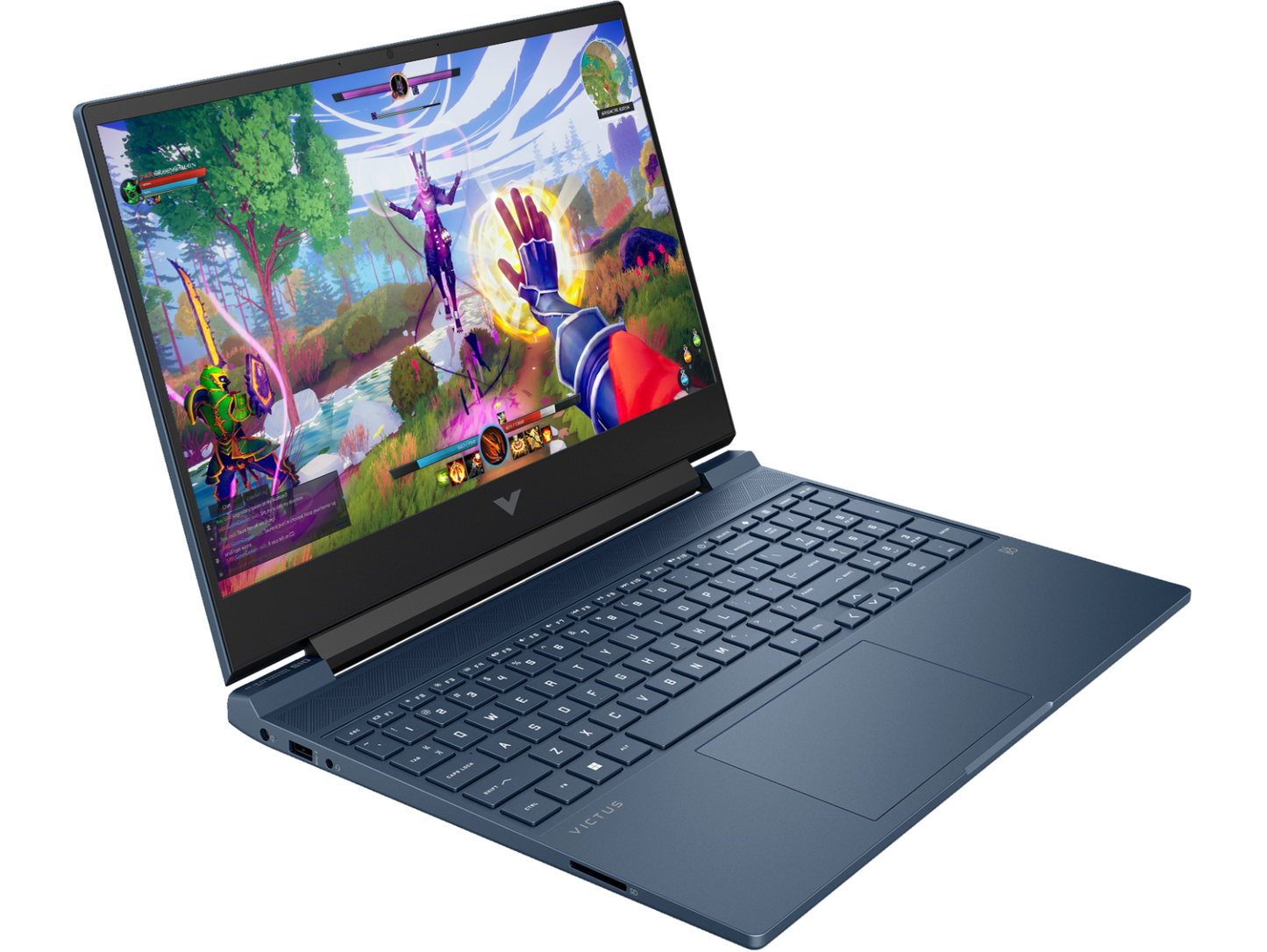 HP Victus Gaming Laptop Ryzen 7 7445H processor 16 GB DDR5 RAM 512 GB SS RTX 2050 4GB 15.6 FHD 144 Hz Backlit keyboard with numeric keypad Windows 11 Home 15-fb3189AX, Blue