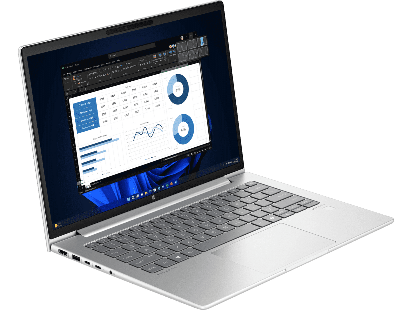 HP PROBOOK G11 U7-155H TIPD/ 14 INCH DIAGONAL, WUXGA (1920 X 1200), IPS, NARROW BEZEL, ANTI-GLARE, 300 NITS+ +5M+IR/RAM 16GB/1TB GB SSD/W11P/FPR/ BLKBD/1YR WARRANTY