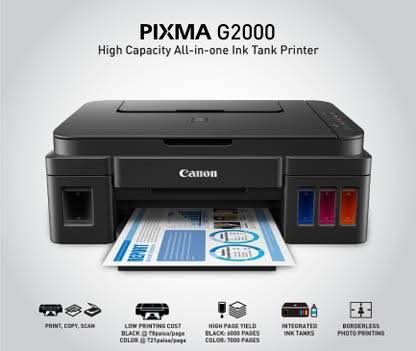Canon PIXMA G2000 Multi-function Color Ink Tank Printer