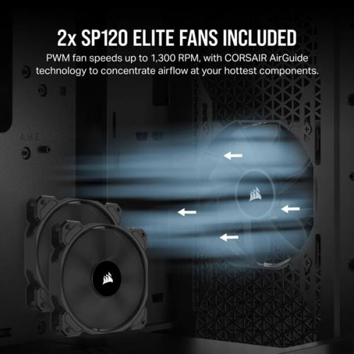 CORSAIR 3000D AIRFLOW TEMPERED GLASS MID-TOWER, BLACK