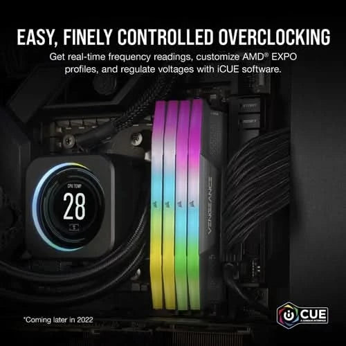 Corsair Vengeance RGB Grey 64GB (32GBx2) 6000MHz CL40 DDR5 RAM