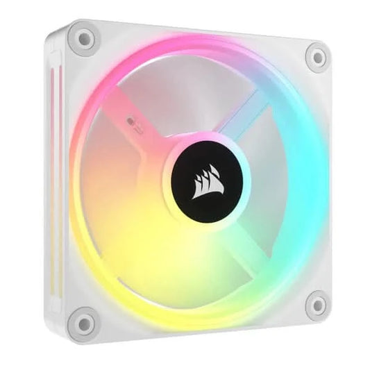 CORSAIR QX RGB SERIES, ICUE LINK QX120 RGB WHITE, 120MM MAGNETIC DOME RGB FAN, SINGLE FAN