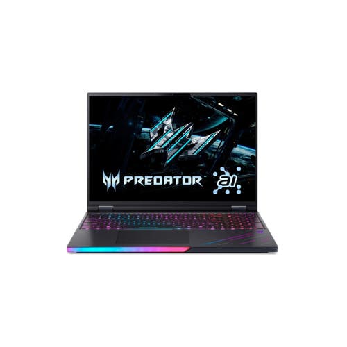 Acer Predator Helios 16 AI, Intel Core Ultra 9 Processor ,32GB RAM DDR5/2TB SSD, RTX 5090-24 GB GDDR7, 16.0" WQXGA OLED, 240Hz Refresh Rate, Windows11 Home, Abyssal Black, 2.65 kg, PH16-73, Per Key RGB Backlight Keyboard