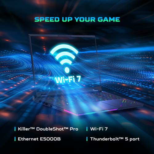 Acer Predator Helios 16 AI, Intel Core Ultra 9 Processor ,32GB RAM DDR5/2TB SSD, RTX 5090-24 GB GDDR7, 16.0" WQXGA OLED, 240Hz Refresh Rate, Windows11 Home, Abyssal Black, 2.65 kg, PH16-73, Per Key RGB Backlight Keyboard