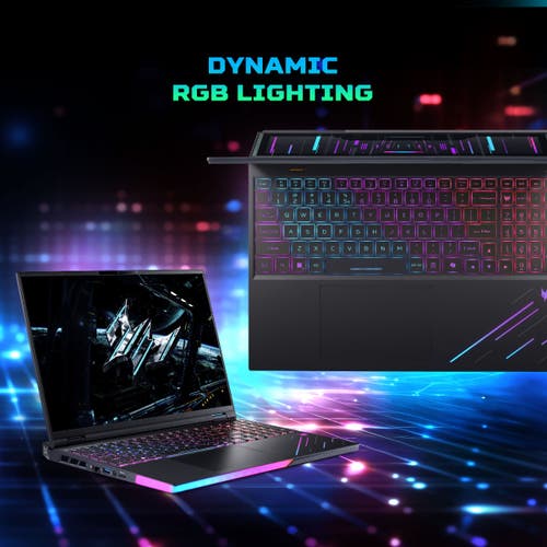 Acer Predator Helios 16 AI, Intel Core Ultra 9 Processor ,32GB RAM DDR5/2TB SSD, RTX 5090-24 GB GDDR7, 16.0" WQXGA OLED, 240Hz Refresh Rate, Windows11 Home, Abyssal Black, 2.65 kg, PH16-73, Per Key RGB Backlight Keyboard