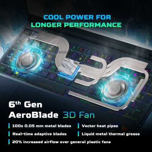 Acer Predator Helios 16 AI, Intel Core Ultra 9 Processor ,32GB RAM DDR5/2TB SSD, RTX 5090-24 GB GDDR7, 16.0" WQXGA OLED, 240Hz Refresh Rate, Windows11 Home, Abyssal Black, 2.65 kg, PH16-73, Per Key RGB Backlight Keyboard