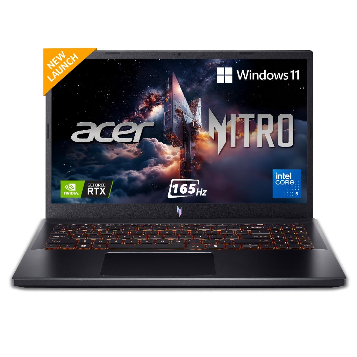 ACER NITRO V 15, GAMING LAPTOP, INTEL CORE 5 210H PROCESSOR, NVIDIA GEFORCE RTX 4050 - 6 GB OF GDDR6, 16 GB RAM, 512 GB SSD, FULL HD IPS, 15.6"/39.62 CM, 165 HZ, WINDOWS 11 HOME, OBSIDIAN BLACK, 2.113 KG, ANV15-52, AMBER BACKLIGHT KEYBOARD NH.QUASI.002