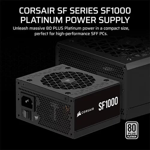 CORSAIR SF1000 PLATINUM ATX 3.1 FULLY MODULAR SFX SMPS