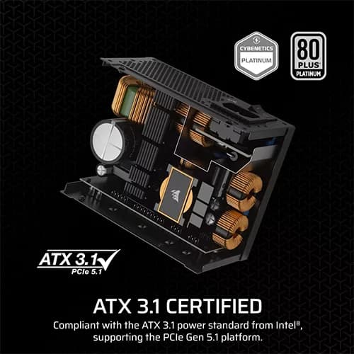 CORSAIR SF1000 PLATINUM ATX 3.1 FULLY MODULAR SFX SMPS