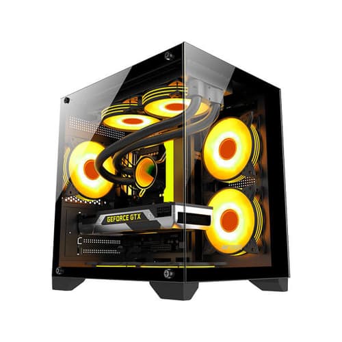 Ant Esports Crystal Z2 ARGB Mid Tower Gaming Cabinet - Black