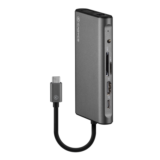 Cadyce USB-C™ to USB 3.0 Hub, Gigabit Ethernet, HDMI (4k) & VGA Adapter with PD Charging