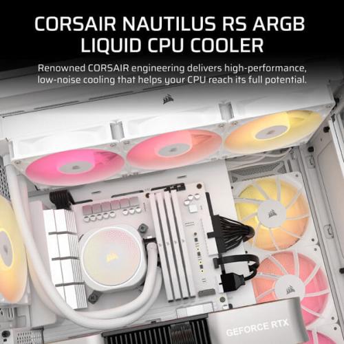 CORSAIR NAUTILUS 360 ARGB WHITE, 360MM RADIATOR, LIQUID CPU COOLER