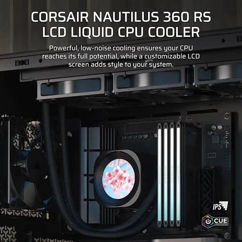 Corsair Nautilus 360 RS LCD Liquid CPU Cooler - Black