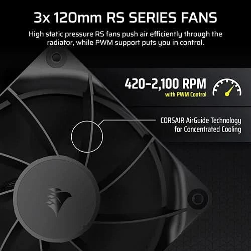 Corsair Nautilus 360 RS LCD Liquid CPU Cooler - Black