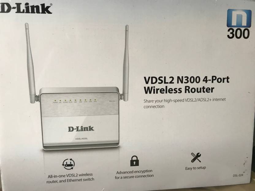 DLINK DSL-224 300 MBPS WIRELESS ROUTER (WHITE, SINGLE BAND)