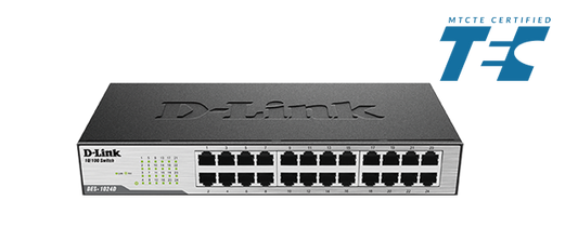 D-LINK 24-PORT FAST ETHERNET UNMANAGED DESKTOP SWITCH DES-1024D