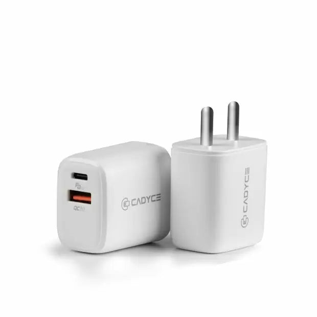 Cadyce 20W USB-C PD 3.0 & USB Wall Charger with QC3.0