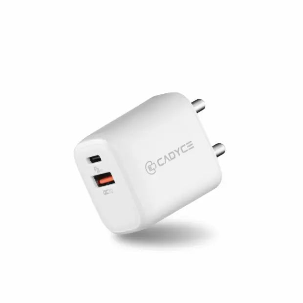 Cadyce 20W USB-C PD 3.0 & USB Wall Charger with QC3.0