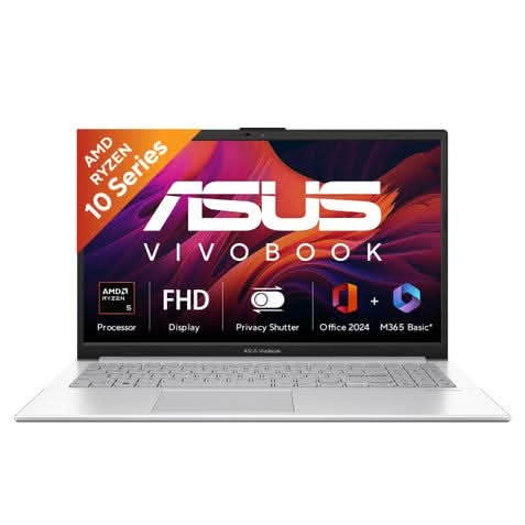 ASUS Vivobook Go 15 E1504FA-BQ2113WS, Ryzen 5 40, 16GB, 512GB SSD, AMD Radeon Graphics, 15.6 inch FHD, Windows 11 Home, Office Home 2024 with M365 Basic, 1 Year, Silver