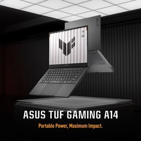 ASUS TUF Gaming A14, Copilot PC Gaming Laptop, AMD Ryzen AI MAX+ 392 Processor (32GB/1TB/AMD Radeon 8060S Graphics/35.56 cm (14) 2.5K/Windows 11 Home/Office Home 2024 + M365 Basic (1 Year Validity) FA401EA-RG020WS