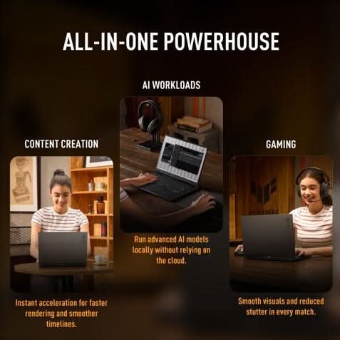 ASUS TUF Gaming A14, Copilot PC Gaming Laptop, AMD Ryzen AI MAX+ 392 Processor (32GB/1TB/AMD Radeon 8060S Graphics/35.56 cm (14) 2.5K/Windows 11 Home/Office Home 2024 + M365 Basic (1 Year Validity) FA401EA-RG020WS