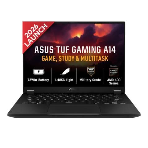 ASUS TUF Gaming A14 FA401GM-RG038WS, AMD Ryzen AI 9 465, 16GB RAM, 512GB SSD, RTX 5060 8GB, 14 inch 2.5K resolution, Windows 11 Home, Microsoft Office Home 2024, Microsoft 365 Basic, Gaming Laptop, 1 Year(s) Warranty, Jaeger Grey
