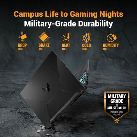 ASUS TUF Gaming A15 FA506NCG-HN448WS, AMD Ryzen 7 155, 1 6GB RAM, 1TB SSD, 15.6 inch FHD, RTX 3050 4GB,  Windows 11 Home, Office Home 2024 and M365 Basic- 1 Year Validity, Gaming Laptop, 1 Year(s) Warranty, Black
