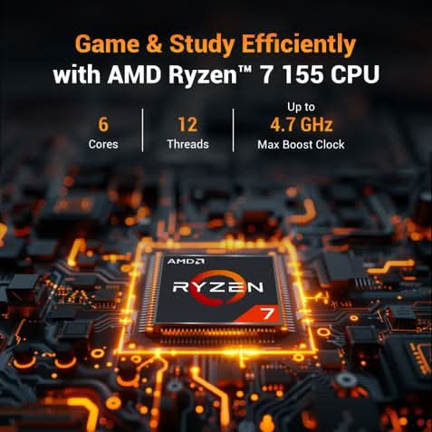 ASUS TUF Gaming A15 FA506NCG-HN448WS, AMD Ryzen 7 155, 1 6GB RAM, 1TB SSD, 15.6 inch FHD, RTX 3050 4GB,  Windows 11 Home, Office Home 2024 and M365 Basic- 1 Year Validity, Gaming Laptop, 1 Year(s) Warranty, Black