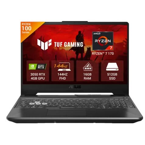 ASUS TUF Gaming A15 FA506NCQ-HN006W, AMD Ryzen 7 170, 16GB, 512GB SSD, 4GB RTX 3050, 15.6inch FHD, Windows 11 Home