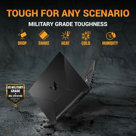 ASUS TUF Gaming A15 FA506NCQ-IN080W, AMD Ryzen 7 170 Processor, 16GB RAM, 512GB SSD, RTX 3050-4GB, 15.6 inch FHD, Windows 11 Home, Gaming Laptop, 1 Year(s) Warranty, Black