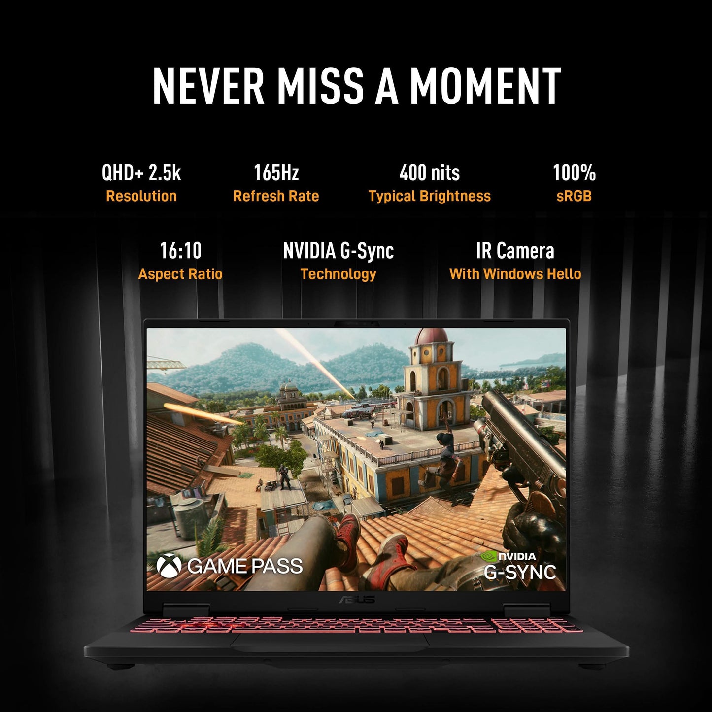 ASUS TUF Gaming A16 (2025) with Office 2024 + M365 Basic* AMD Ryzen 9 16 Core 8940HX - (16 GB/1 TB SSD/Windows 11 Home/8 GB Graphics/NVIDIA GeForce RTX 5070/165 Hz) FA608PP-QT014WS Gaming Laptop