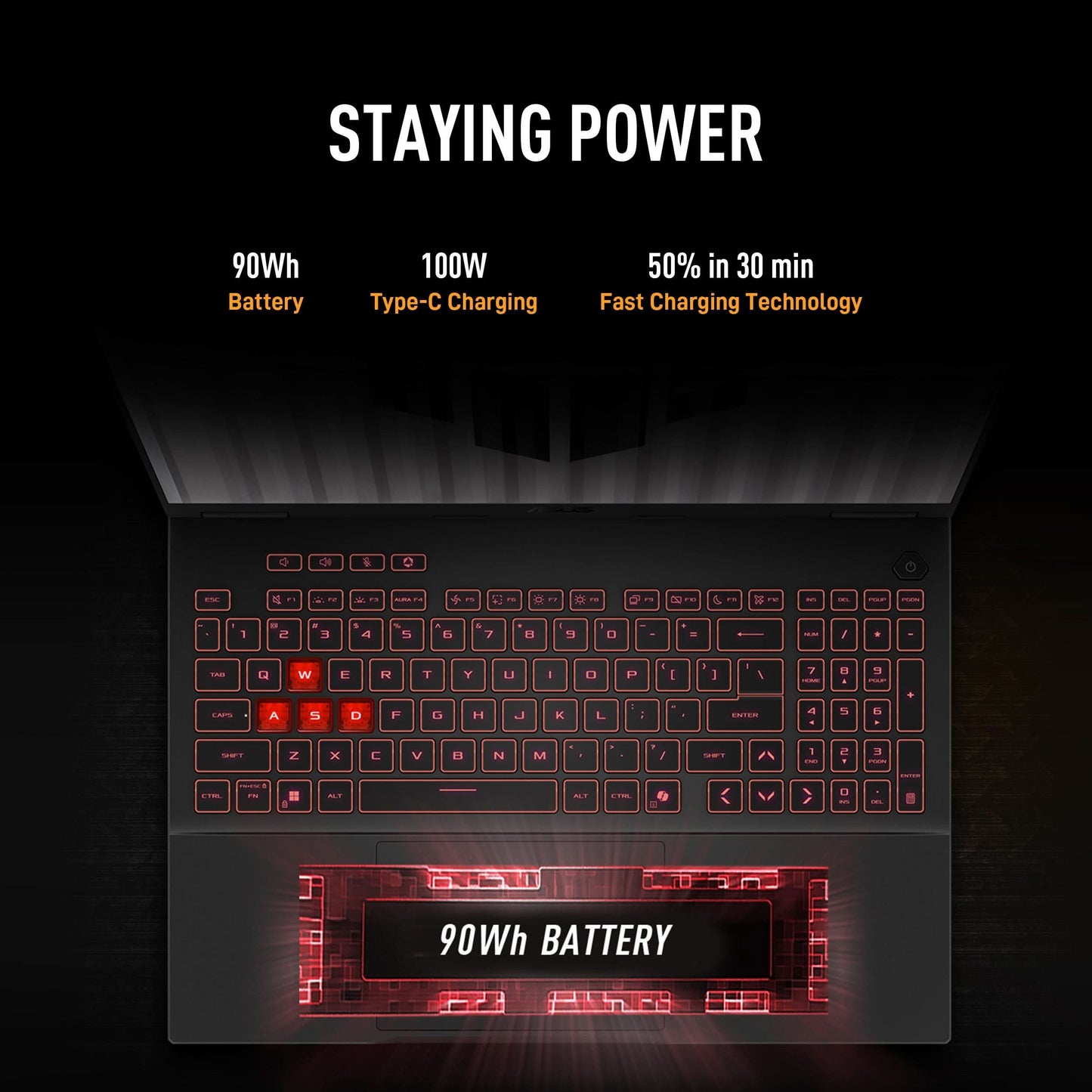 ASUS TUF Gaming A16 (2025) with Office 2024 + M365 Basic* AMD Ryzen 9 16 Core 8940HX - (16 GB/1 TB SSD/Windows 11 Home/8 GB Graphics/NVIDIA GeForce RTX 5070/165 Hz) FA608PP-QT014WS Gaming Laptop