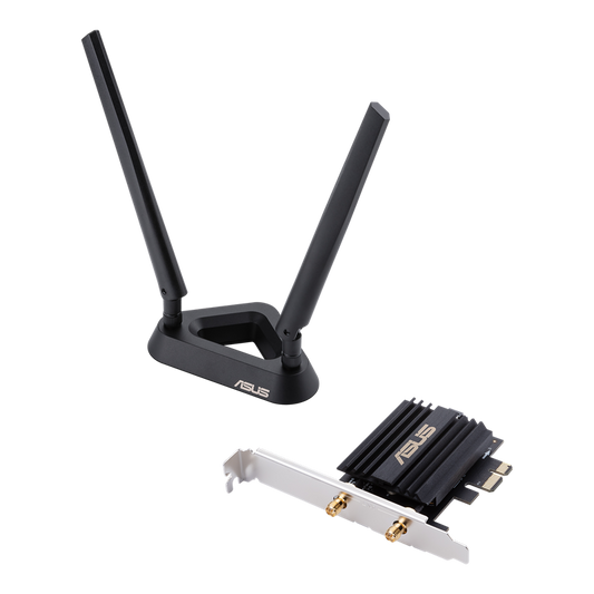 ASUS PCE-AX58BT AX3000 Dual Band WiFi 6 PCIe Adapter, Bluetooth 5.0, 2402Mbps, 574Mbps