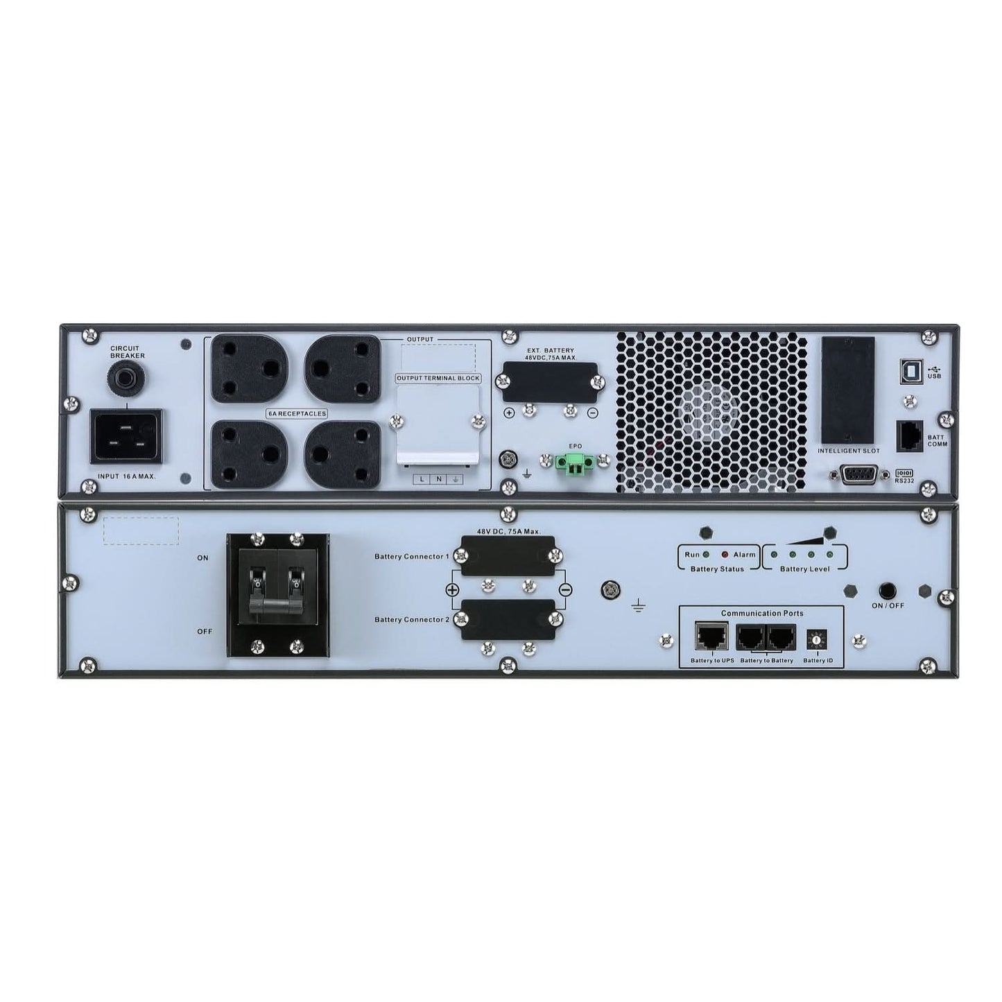 APC Easy UPS On-Line SRVL3KRIL-IN - 3000VA/ 2700W | 230V | 4 India 3-pin 6A +1 Hard wire (1P+N+E) Outlets | Lithium-ion | Rack/Tower 4U | Intelligent Card Slot | Visual LCD and Audible Alarms | Extended runtime,W/O rail kit | 3 years Warranty on UPS