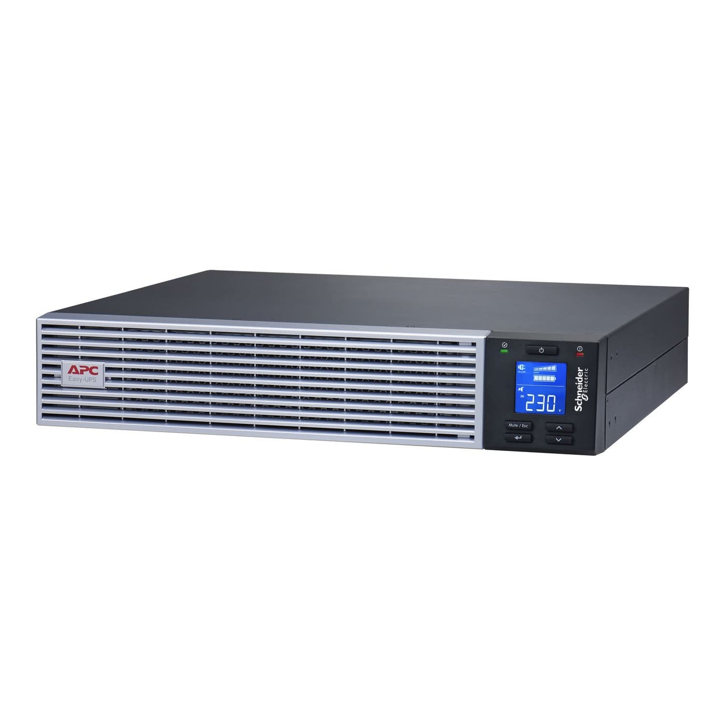APC Easy UPS On-Line SRVL1KRI-IN - 1000VA/ 900W |230V | 4 India 3-pin 6A Outlets | Lithium-ion | Rack/Tower 2U | Intelligent Card Slot | Visual LCD and Audible Alarms | W/O rail kit | 3 years Warranty