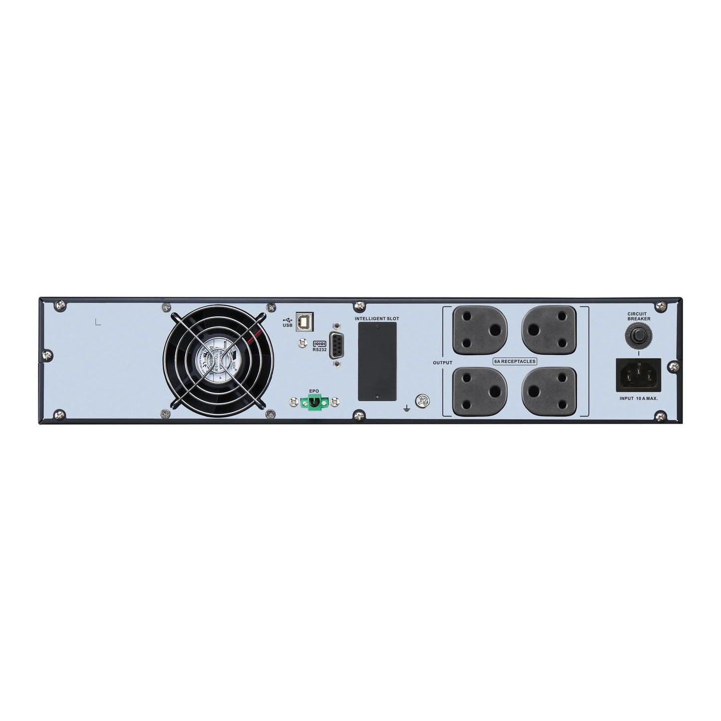 APC Easy UPS On-Line SRVL1KRI-IN - 1000VA/ 900W |230V | 4 India 3-pin 6A Outlets | Lithium-ion | Rack/Tower 2U | Intelligent Card Slot | Visual LCD and Audible Alarms | W/O rail kit | 3 years Warranty