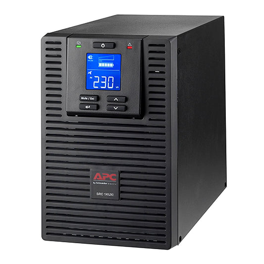 APC Smart-UPS SRC1KUXI - 1000VA/ 800W | 230V | 4x India 3-pin 6A Outlets | Visual LED and Audible Alarms | External battery | Energy Efficient | 2 years Warranty