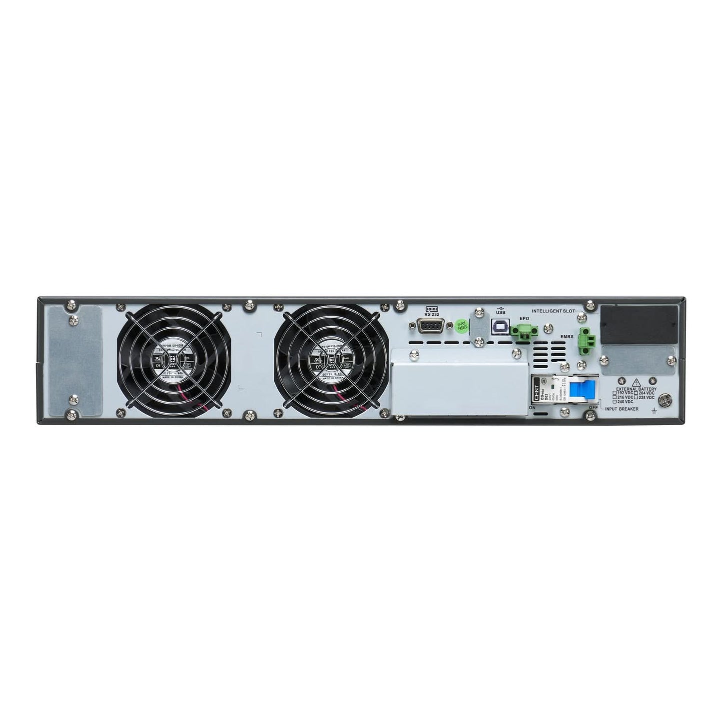 APC Easy UPS On-Line SRV5KUXI-IN - 5kVA/5kW | 230V | 1x Hard wire 3-wire(1P+N+E) Outlets | Rackmount 2U | Intelligent Card Slot | Visual LCD and Audible Alarms | External battery, W/O rail kit | 2 years Warranty