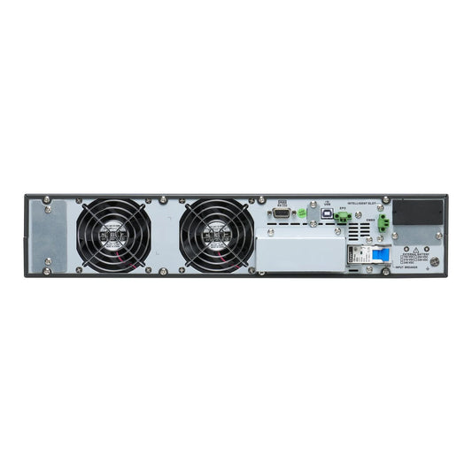 APC Easy UPS On-Line SRV5KUXI-IN - 5kVA/5kW | 230V | 1x Hard wire 3-wire(1P+N+E) Outlets | Rackmount 2U | Intelligent Card Slot | Visual LCD and Audible Alarms | External battery, W/O rail kit | 2 years Warranty
