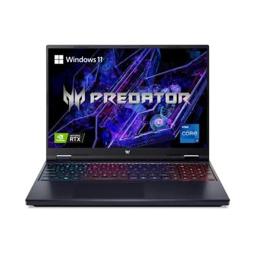 ACER PREDATOR HELIOS NEO 16, GAMING LAPTOP, INTEL CORE I7 14TH GEN- 14700HX PROCESSOR, NVIDIA GEFORCE RTX 4050 - 6 GB GDDR6(16 GB RAM/1 TB GB SSD) WUXGA IPS DISPLAY , 16"/ 40.6 CM, 165 HZ, WIN 11 HOME, ABYSSAL BLACK, 2.8 KG, PHN16-72, BACKLIGHT KEYBOARD